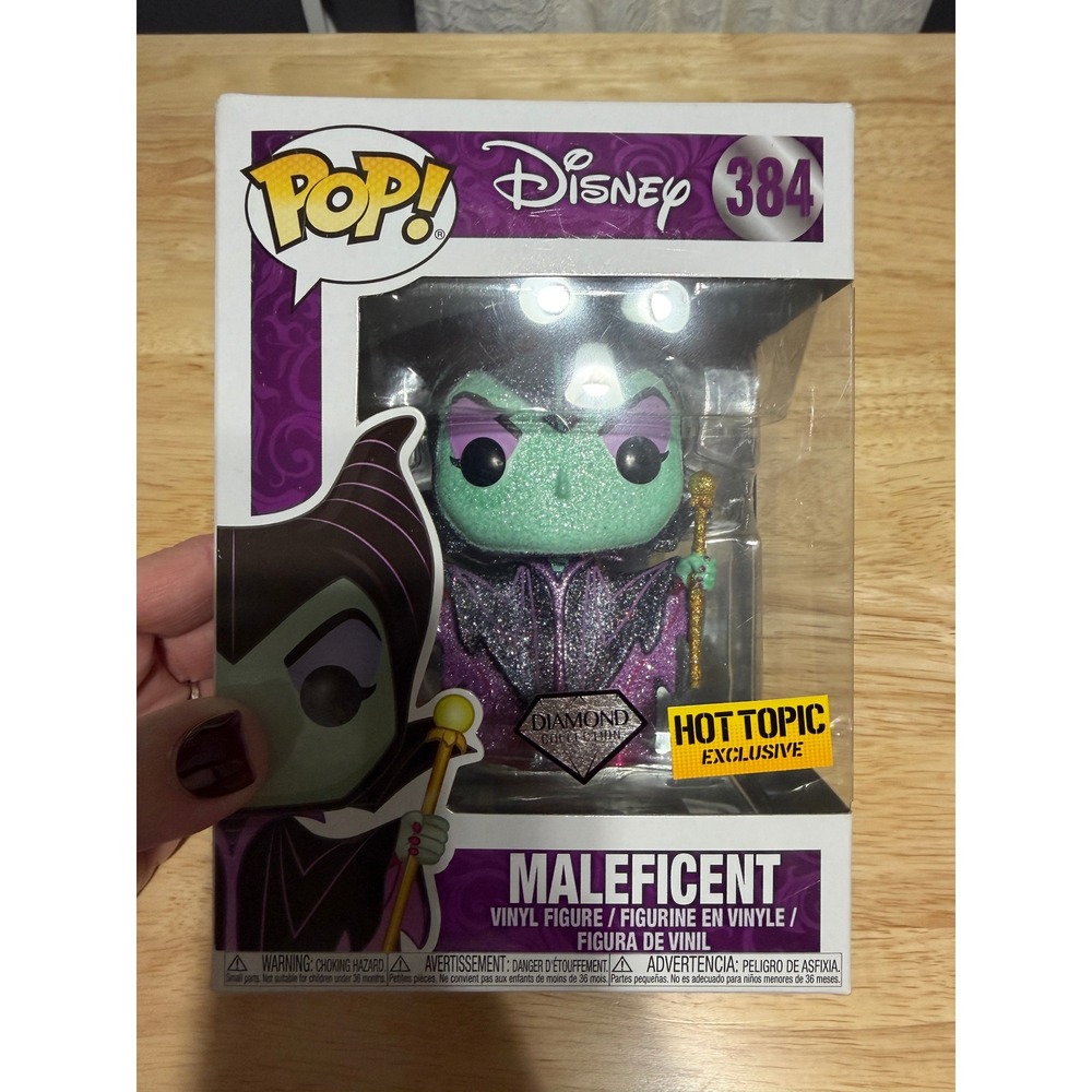 Funko Pop Disney Maleficent 384 Diamond Collection Hot Topic Exclusive Glitter